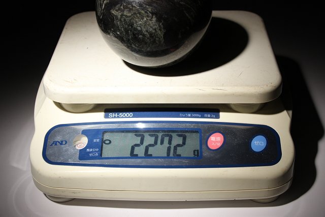 ☆撫子☆鐵隕石玉 直径約11cm 重量約2272ｇ (検)隕鉄 石鉄 隕石玉 唐物 中国美術 古玩の画像8