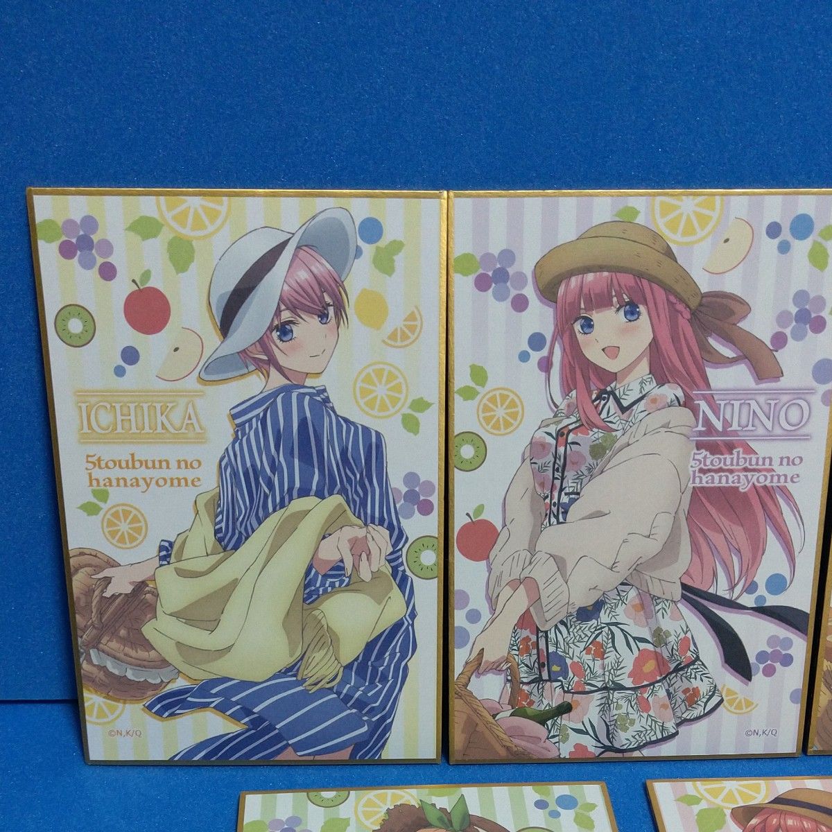 五等分の花嫁 ミニ色紙 セット 中野一花 二乃 三玖 四葉 五月