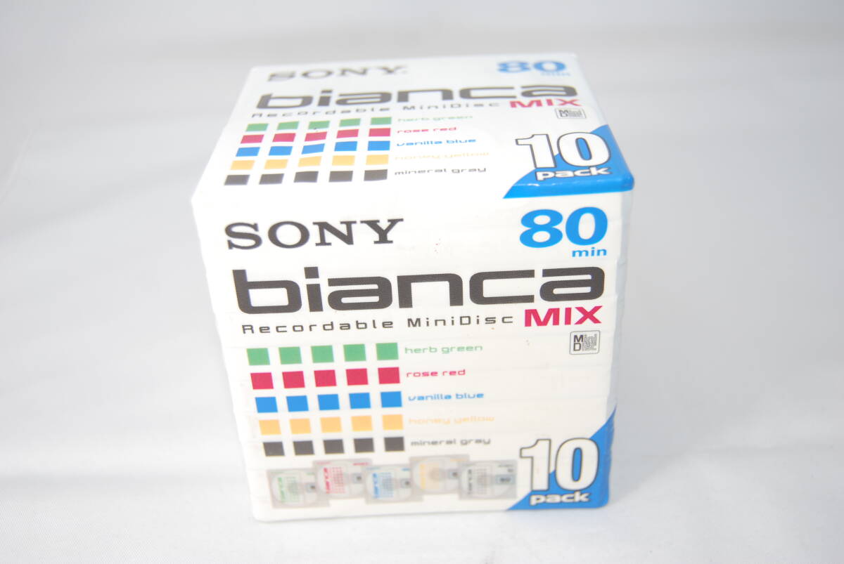 ★新品★未開封★ SONY ソニー 音楽用 MD ミニディスク bianca 80分 10パック 10MDW80BAX #SA-420_画像1