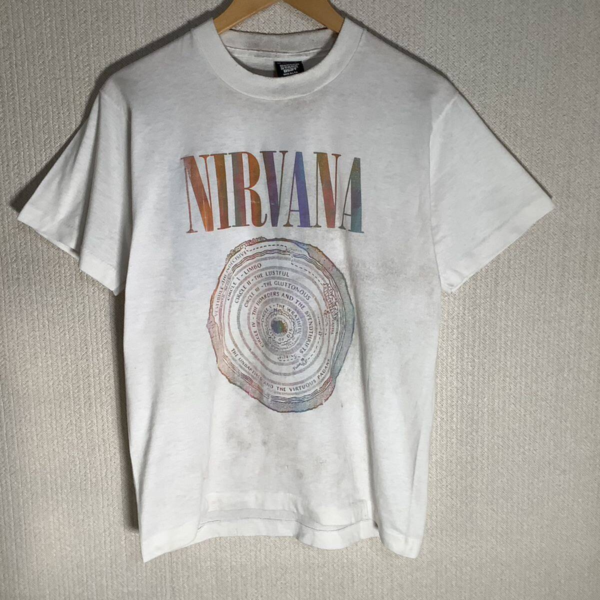 当時もの 1990s Nirvana Vestible レインボー Screen Stars製 パーキングロット ヴィンテージ Tシャツ 80s 90s カート・コバーンの画像1