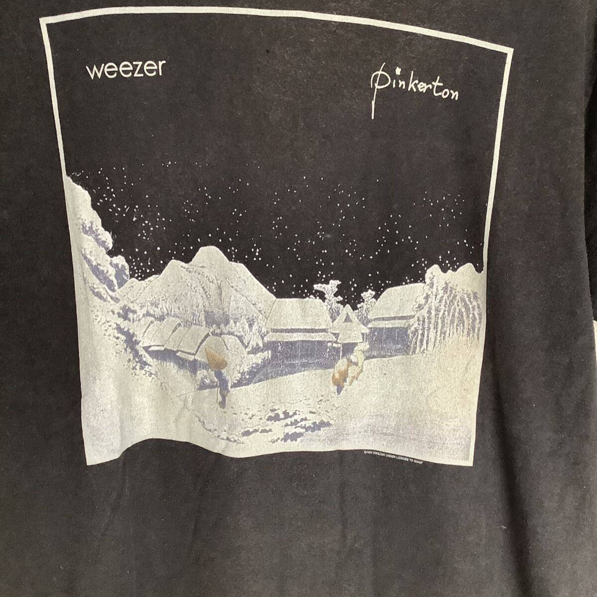 当時もの 1996 Weezer アルバム Pinkerton 東海道五十三次 蒲原夜の雪 TULTEX製 80s 90s ヴィンテージ Tシャツ オルタナティブの画像2