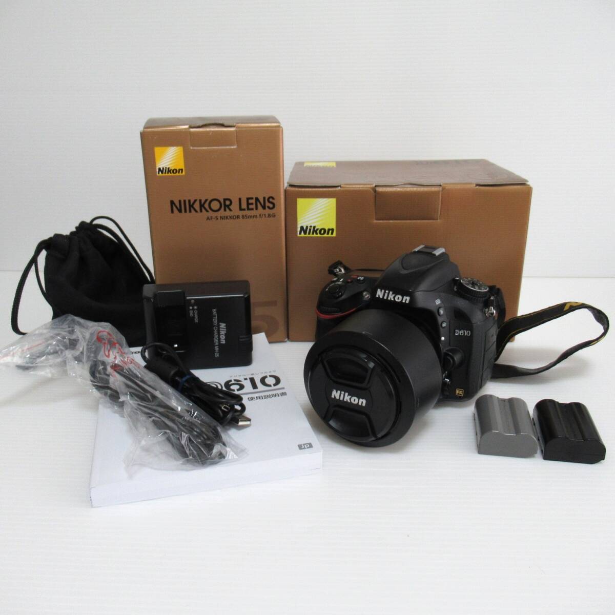 ニコン D610 AF-S NIKKOR 85mm f/1.8G 計2点 一眼レフカメラ レンズ 動作確認済み NIKON 箱付き 100サイズ発送 p-2603725-208-mrrzの画像1