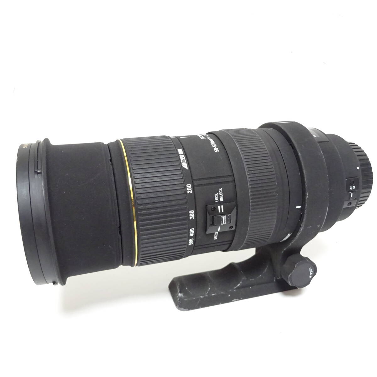 SIGMA 50-500mm 1:4-6.3 APO DG HSM カメラレンズ ケース付き ジャンク 動作未確認 80サイズ発送 K-2556495-233-mrrzの画像6