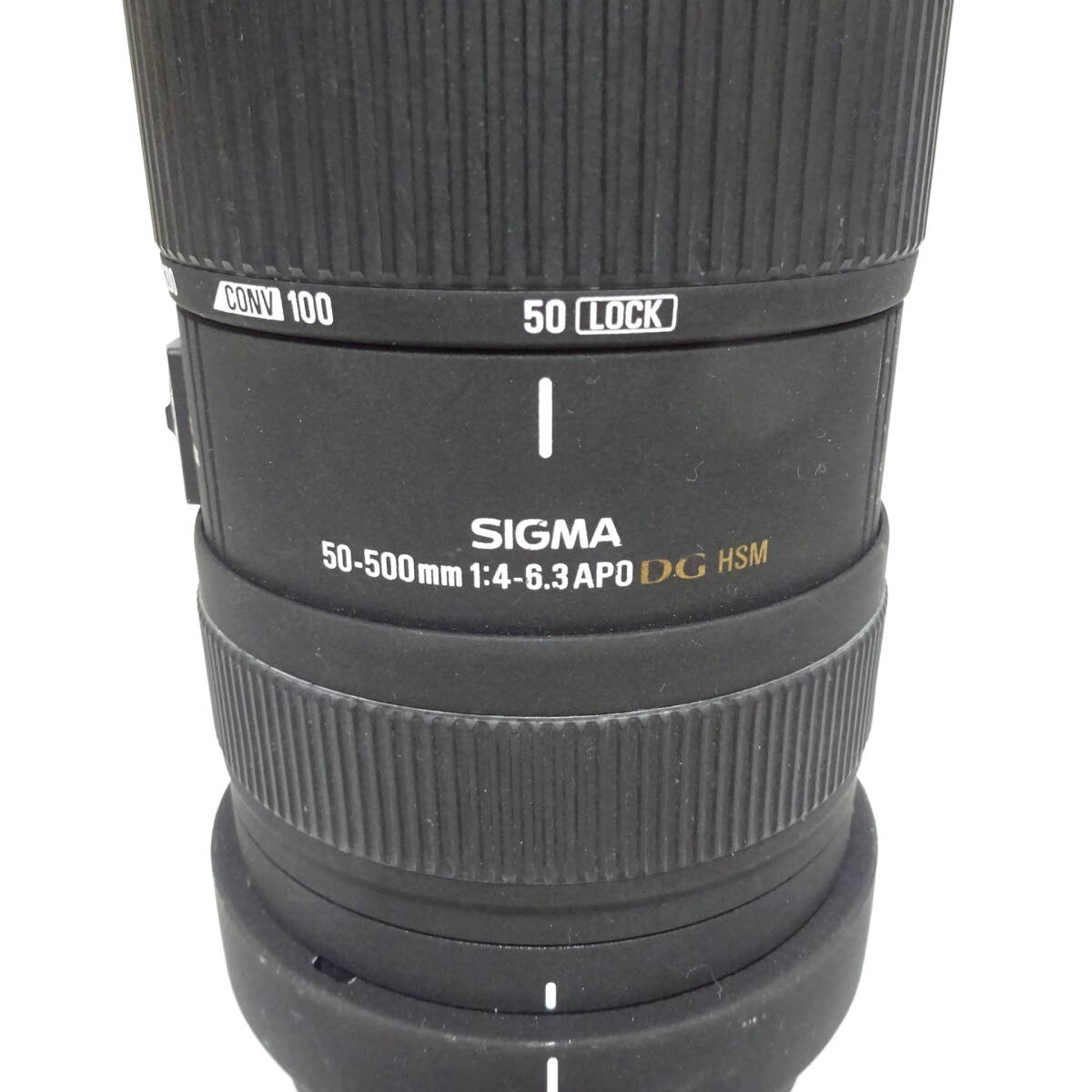 SIGMA 50-500mm 1:4-6.3 APO DG HSM カメラレンズ ケース付き ジャンク 動作未確認 80サイズ発送 K-2556495-233-mrrzの画像8