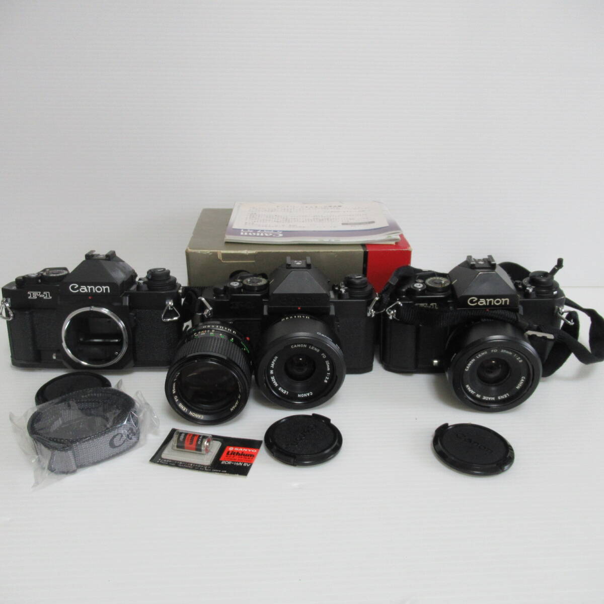 カメラ キヤノン F-1/3点セット カメラレンズ CANONLENS FP 85mm 1:1.8 動作未確認 光学機器 80サイズ発送 ｐ-2637769-227-mrrzの画像1