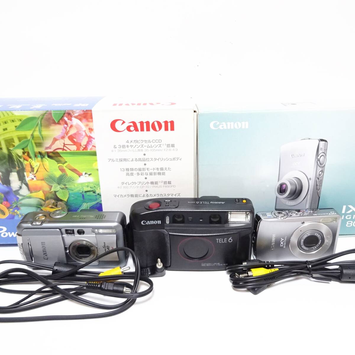 Canon IXY DIGITAL80 PowerShot S40 TELE6 カメラ3個おまとめセット 動作未確認 80サイズ発送 K-2654597-79mrrzの画像1