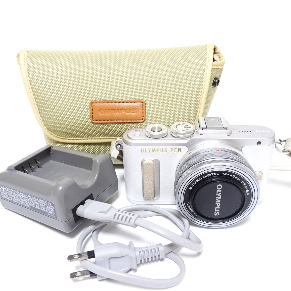 オリンパス PEN E-PL8 デジタルカメラ 14-42ｍｍ 1:3.5-5.6 レンズ ケース付き OLYMPUS 通電確認済 60サイズ発送 KK-2640147-188-mrrzの画像1