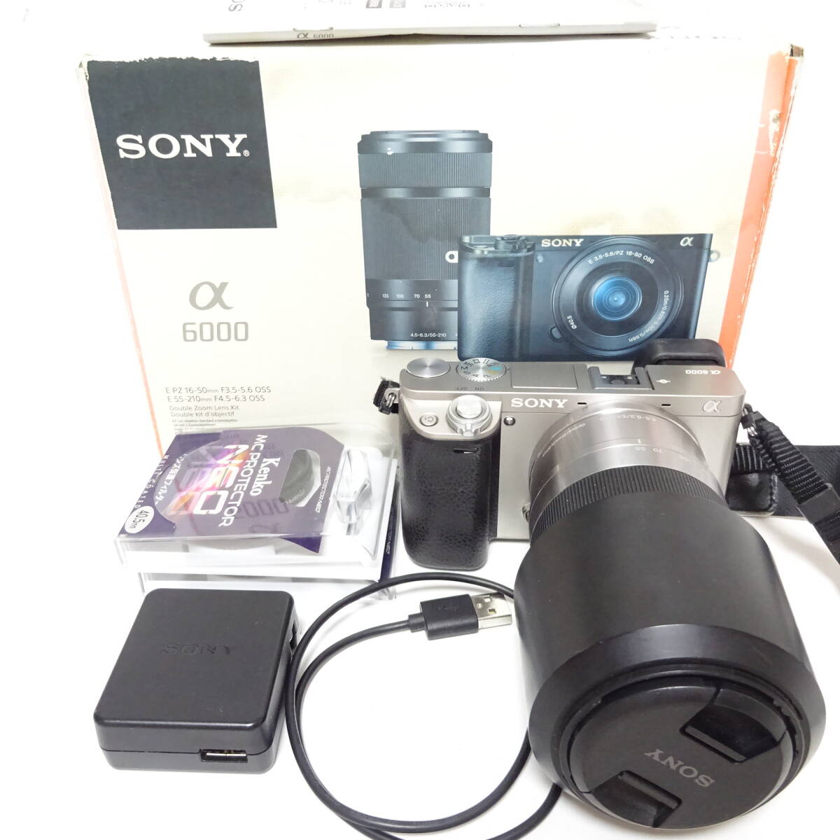 ソニー a6000 デジタルカメラ 4.5-6.3 55-210 レンズアクセサリーセット Sony 動作未確認 ジャンク品 80サイズ発送 KK-2600242-298-mrrz_画像1