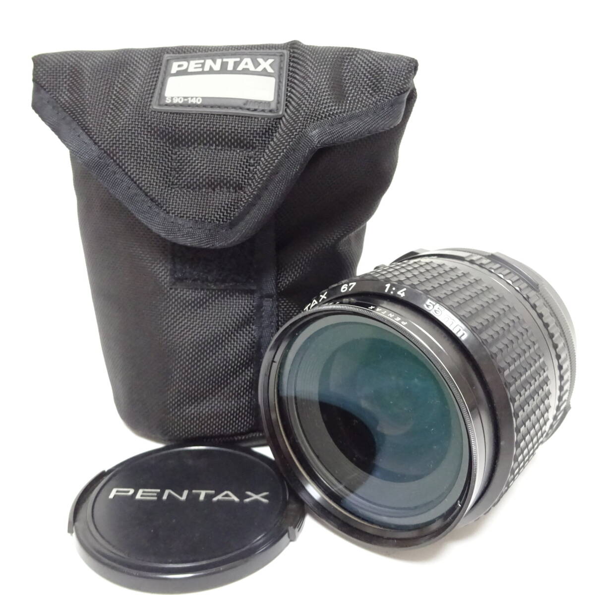 ペンタックス 67 1:4 55mm カメラレンズ ケース付き SMC PENTAX 動作未確認 ジャンク品 60サイズ発送 KK-2669473-203-mrrz_画像1