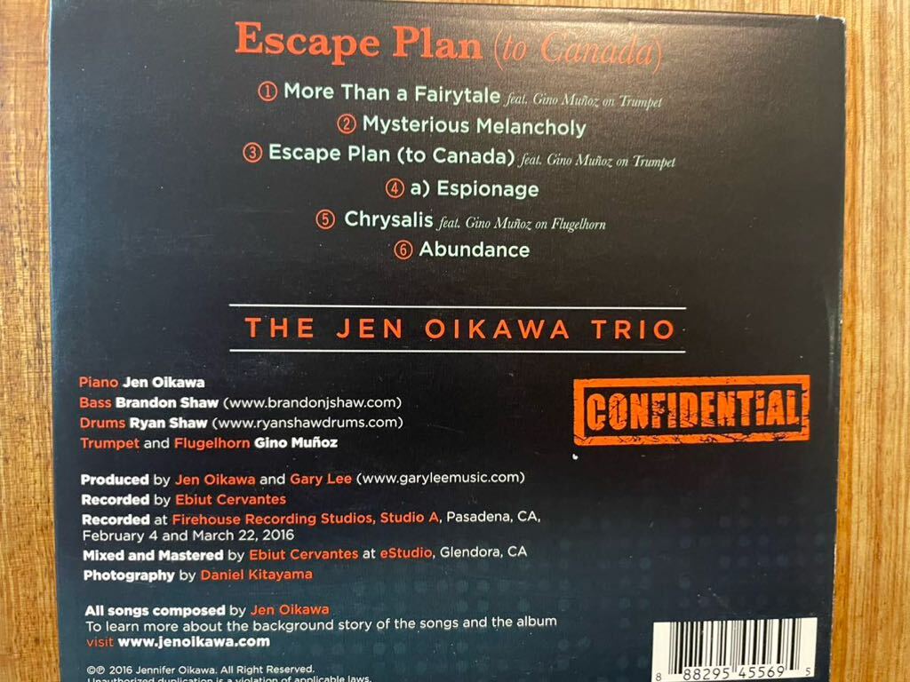 CD JEN OIKAWA TRIO / ESCAPE PLAN_画像3