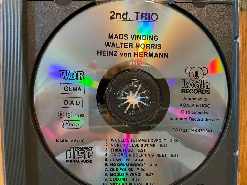 CD 2nd. TRIO / VINDING. NORRIS. HERMANN_画像2