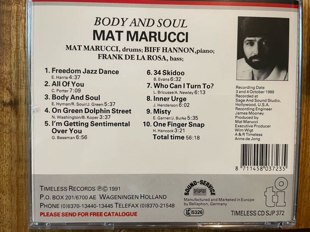 CD MAT MARUCCI / BODY AND SOULの画像3