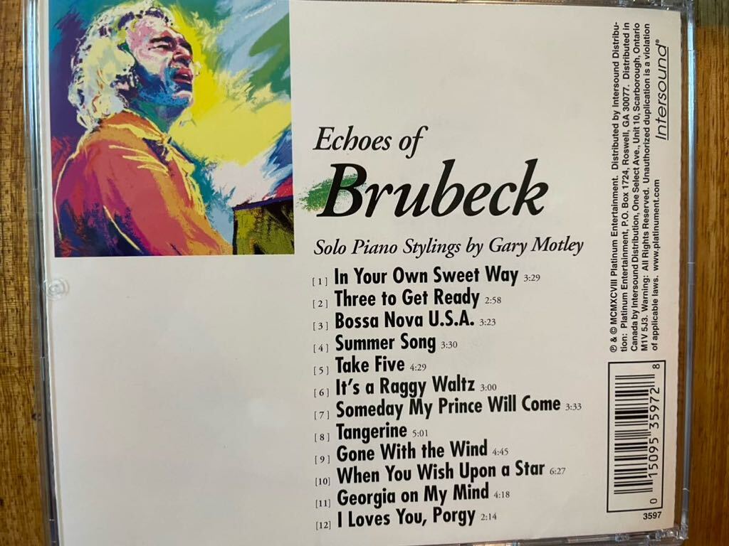 CD GARY MOTLEY / ECHOES OF BRUBECKの画像3