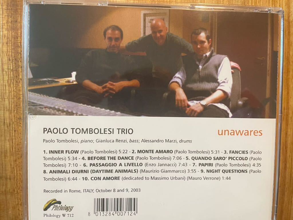 CD PAOLO TOMBOLESI TRIO / UNAWARESの画像4