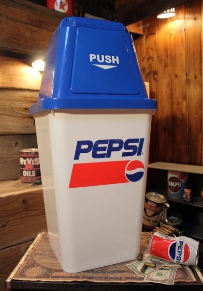 1円 新品 PEPSI COLA 20L ダストボックス ゴミ箱 ペプシ コーラ ごみ箱 アメリカンインテリア アメリカン雑貨 ガレージ 1の画像1