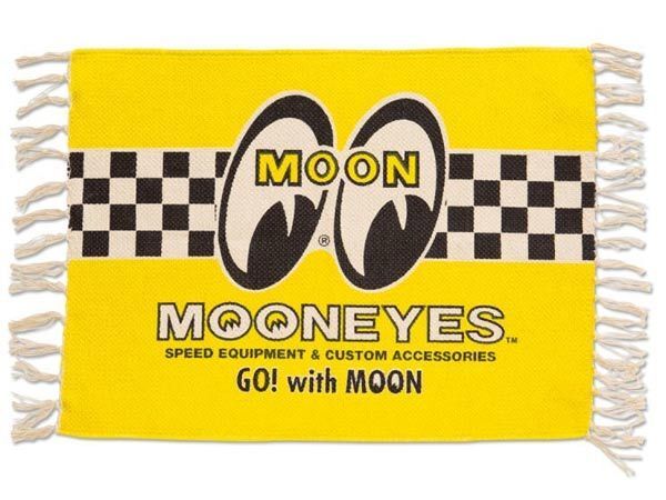 1円 新品 ムーンアイズ ラグマット MOON EYES アメリカンインテリア 玄関マット ウェルカムマット ガレージの画像1