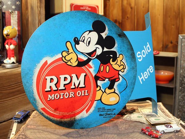 1 иен новый товар Mickey Mouse двусторонний табличка miki- фланец metal plate автограф plate интерьер american смешанные товары гараж wall искусство 