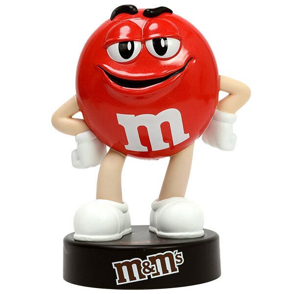 1 jpy new goods M&M\'S die-cast metal figure red american interior sticker attaching garage Setagaya base 