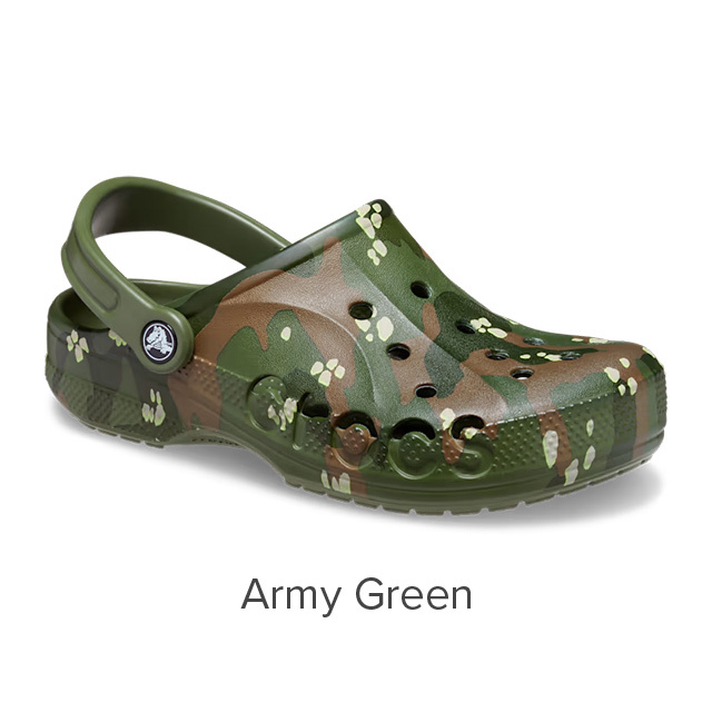 25cm Crocs baya She's naru отпечатанный сабо Army зеленый BAYA SEASONAL PRINTED CLOG M7W9 Army Green новый товар 
