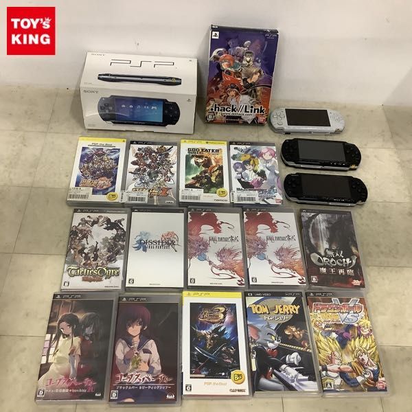 1円〜 訳あり PSP PSP-3000 ピアノ・ブラック ファイナルファンタジー零式 無双OROCHI 魔王再臨 モンスターハンターポータブル3rd 他の画像1