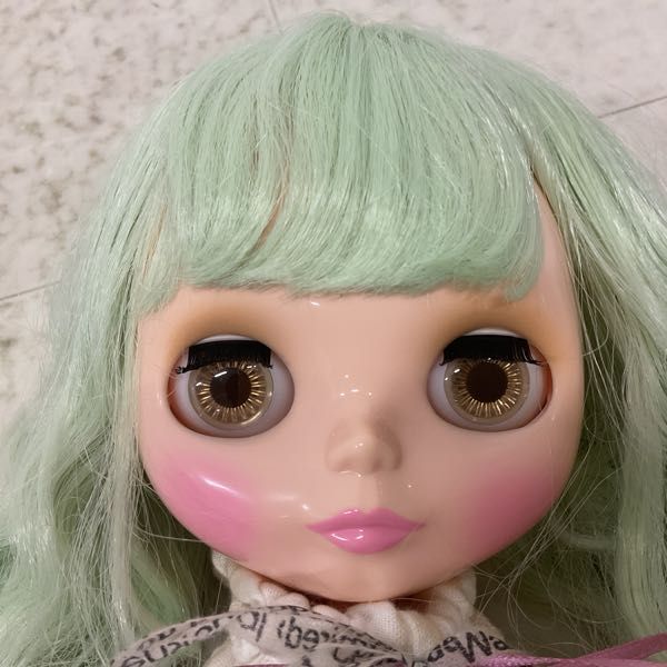 1円〜 箱無 Blythe ブライス ミントグリーン ウェーブロングヘア ゴールド/青/緑/ピンク アイ レースエプロン レースワンピ他の画像4