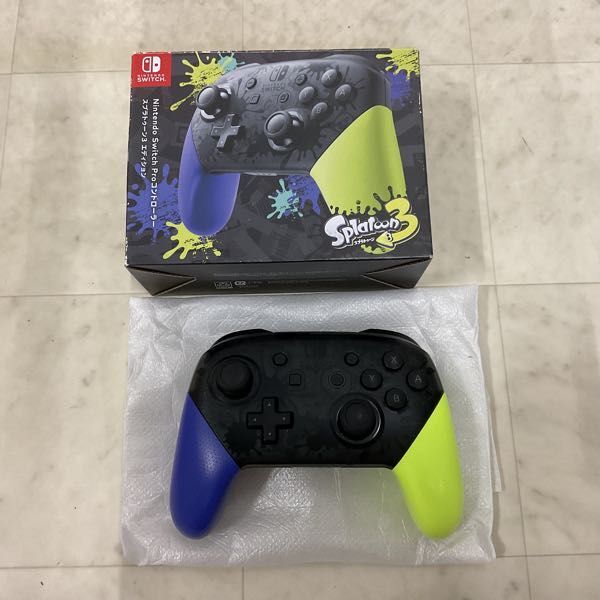 1円〜 Nintendo Switch Proコントローラー スプラトゥーン3 エディション Joy-Con (L) ネオンブルー 他_画像2