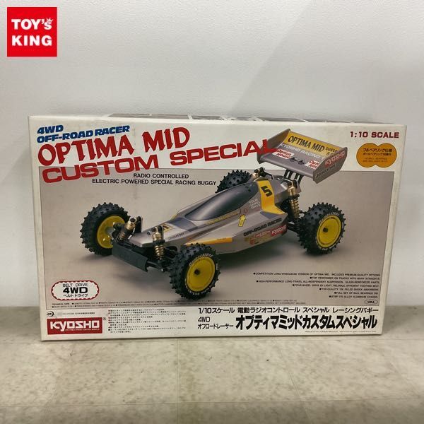 1円〜 京商 1/10 電動RC スペシャルレーシングバギー 4WD オフロードレーサー オプティマミッドカスタムスペシャルの画像1