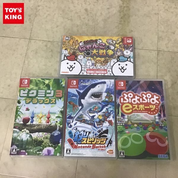 1円〜 Nintendo Switch ソフト ぷよぷよeスポーツ、ピクミン3 デラックス、ふたりで! にゃんこ大戦争 他_画像1