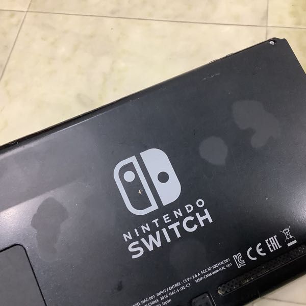 1円〜 動作確認/初期化済 箱無 Nintendo Switch HAC-001 本体 Joy-Con ブルー ネオンイエロー ドック 他_画像6