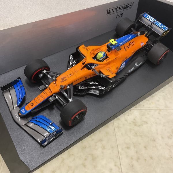 1円〜 破損 ミニチャンプス 1/18 マクラーレン F1 チーム MCL35M ランド・ノリス ロシアGP 2021 F1初ポールポジションの画像2