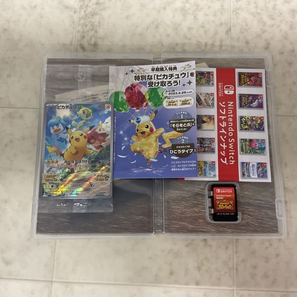 1円〜 Nintendo Switch ポケットモンスター スカーレット 早期購入特典 ポケカ プロモ 001/SV-P ピカチュウ付_画像2