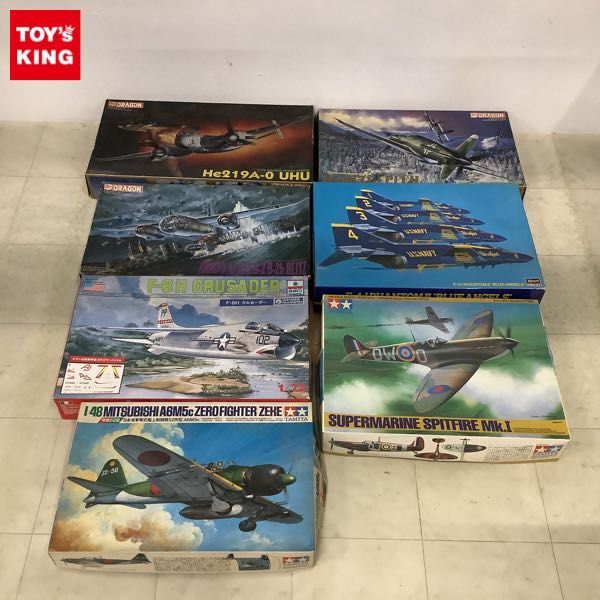 1円〜 ハセガワ 他 1/72 等 F-4J ファントム II ブルーエンジェルス、日本海軍零式艦上戦闘機52丙型 他の画像1