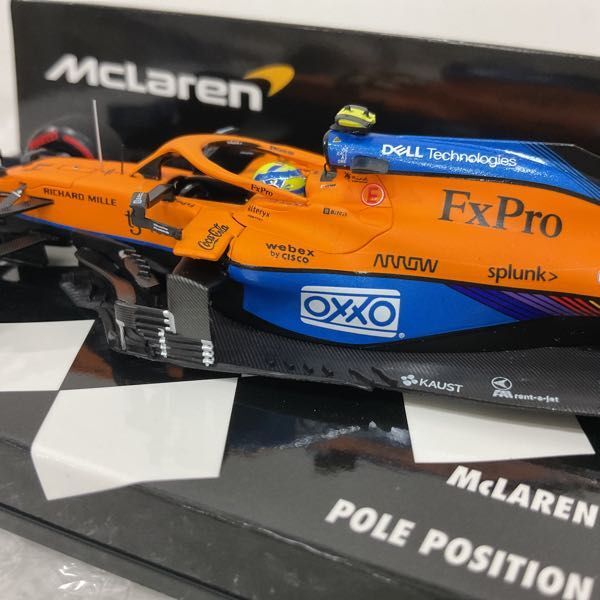 1円〜 ミニチャンプス 1/43 マクラーレン F1 TEAM MCL35M LANDO NORRIS POLE POSITION ロシアGP 2021の画像4