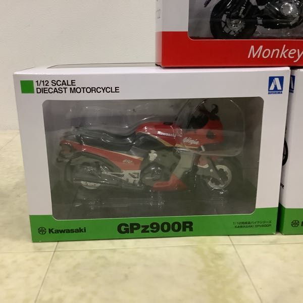 1円〜 アオシマ 1/12 KAWASAKI GPz900R 赤/灰、ホンダ モンキー 125 ’22 パールシャイニングブラック 等の画像3