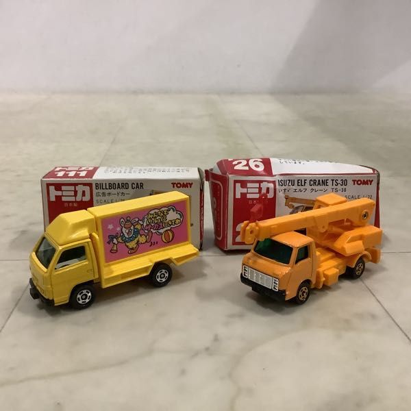 1 jpy ~ Tomica red box other Nissan Bluebird, Isuzu Elf crane TS-30 etc. / made in Japan 