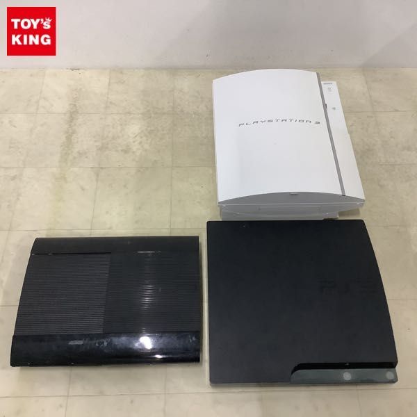 1円〜 訳あり ジャンク PlayStation 3 本体 CECHL00 セラミック・ホワイト、CECH-2000A チャコール・ブラック他_画像1