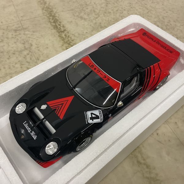 1円〜 GTスピリット 1/18 LB★WORKS Miura Asia Exclusive ブラック レッド GT S033KJの画像3