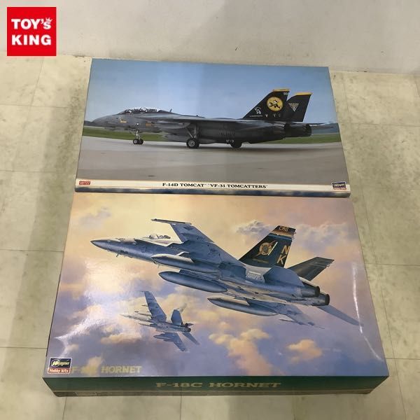 1円〜 ハセガワ 1/48 F-14D トムキャット VF-31 トムキャッターズ、F-18C ホーネットの画像1