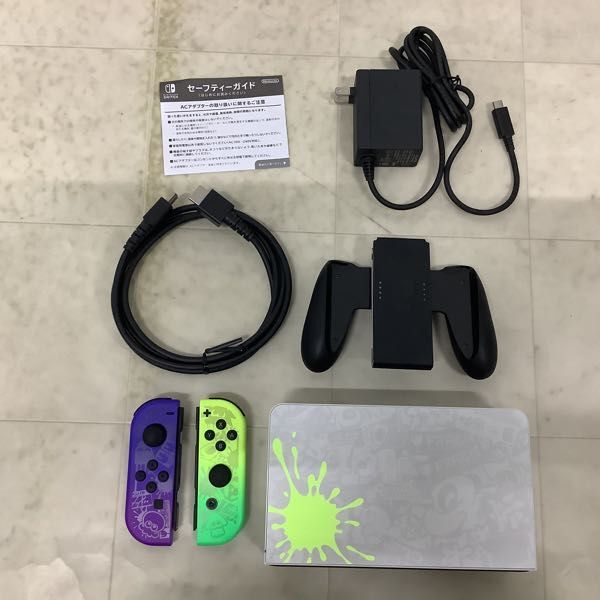 1円〜 欠品 動作確認/初期化済 Nintendo Switch HEG-001 有機ELモデル スプラトゥーン3 エディションの画像7