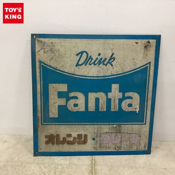 1円〜 Fanta Drink オレンジ・グレープ ホーロー看板の画像1