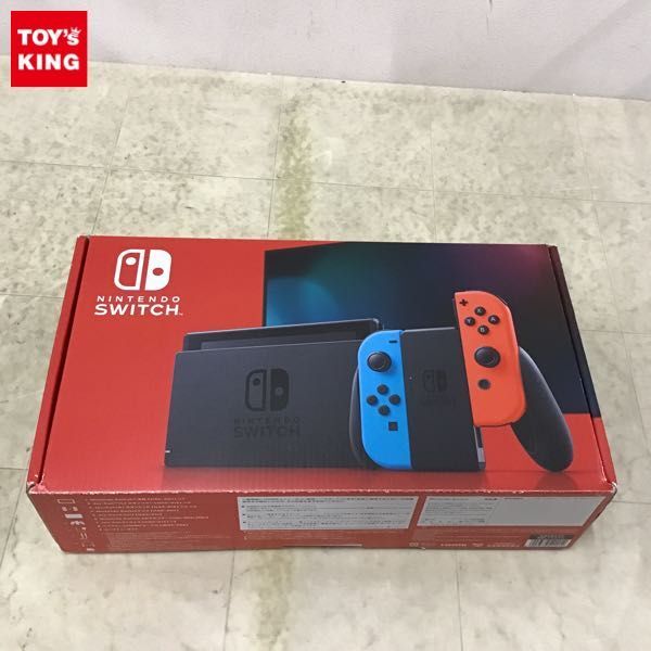 1円〜 動作確認/初期化済 Nintendo Switch 本体 HAC-001（-01） Joy-Con（L）ネオンブルー HAC-015 （R）ネオンレッド HAC-016の画像1