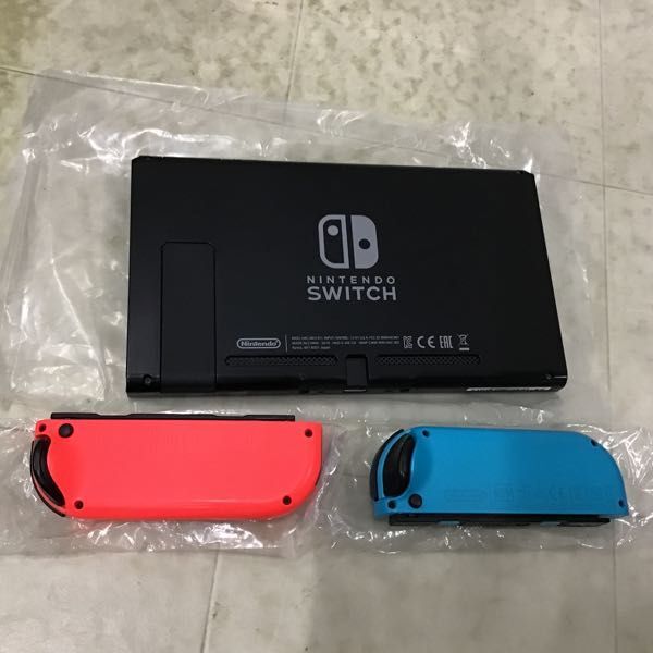 1円〜 動作確認/初期化済 Nintendo Switch 本体 HAC-001（-01） Joy-Con（L）ネオンブルー HAC-015 （R）ネオンレッド HAC-016の画像4