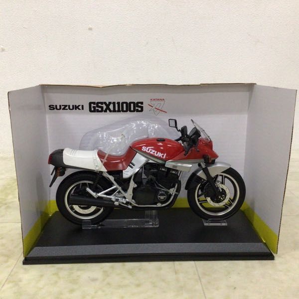 1円〜 アオシマ 完成品バイクシリーズ 1/12 スズキ GSX1100S KATANA SE 赤/銀の画像2