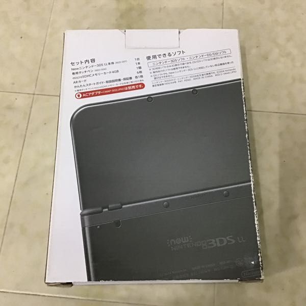 1円〜 欠品 動作確認/初期化済 Newニンテンドー3DS LL RED-001 本体 メタリックブラックの画像9