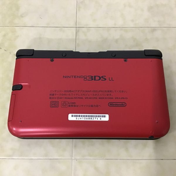 1円〜 動作確認/初期化済 ニンテンドー3DS LL SPR-001(JPN) 本体 レッド×ブラックの画像5