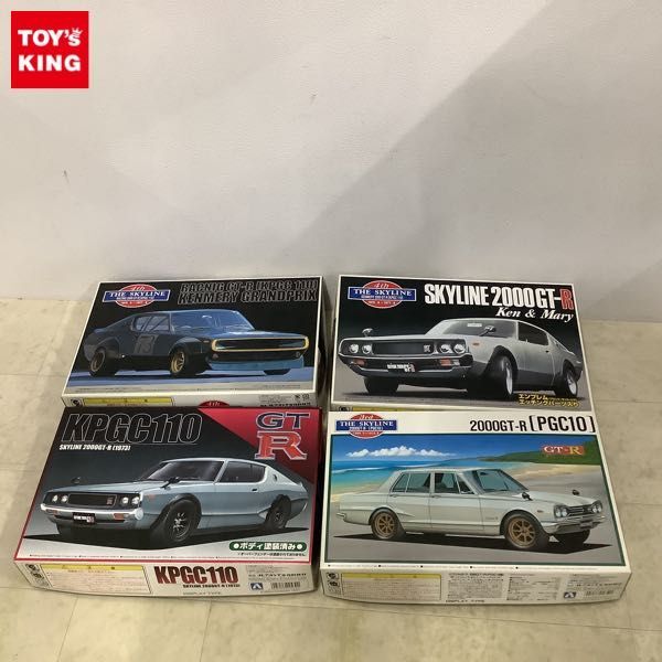 1円〜 アオシマ 1/24 限定メモリアルコレクション ケンメリ 2000GT-R 1973年式 ハコスカ4ドア 2000GT-R 他の画像1