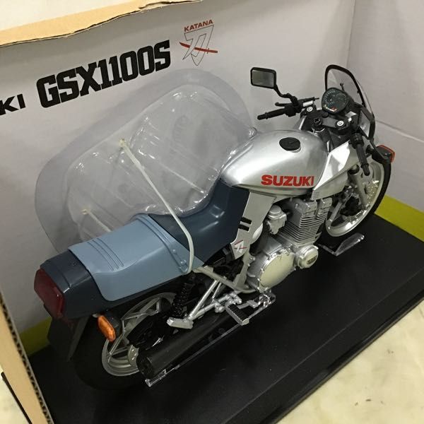 1円〜 アオシマ 完成品バイクシリーズ 1/12 スズキ GSX1100S KATANA SL 銀の画像4