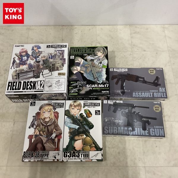 1 jpy ~ unopened .TOMY TEC 1/12 Little Armory LD039 field desk A2 SCAR-Mk17 TYPE lotus star writing . mission pack other 