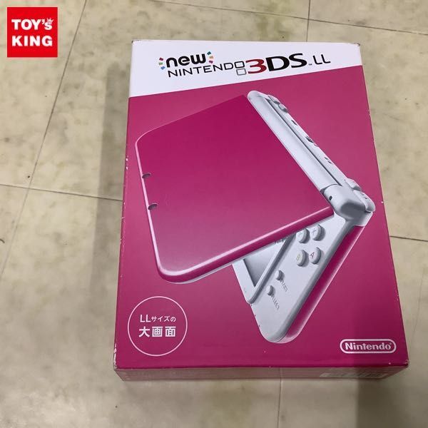 1円〜 動作確認/初期化済 Newニンテンドー3DS LL 本体 RED-001 ピンク×ホワイト_画像1