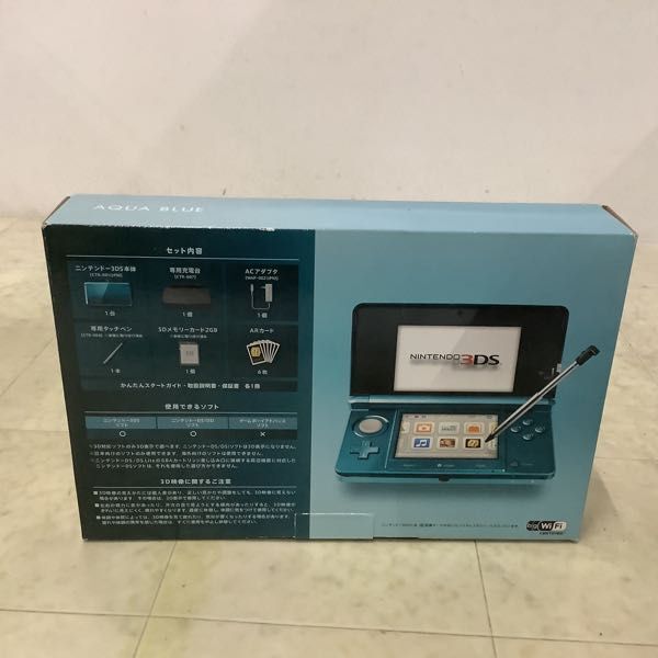 1円〜 欠品 動作確認/初期化済 NINTENDO 3DS 本体 CTR-001 アクアブルー_画像8